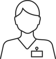 receptionist linear icon vector