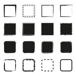 set of grunge square eps 10 vector