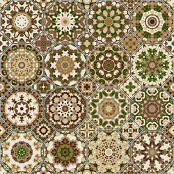 set of octagonal and square patterns vector