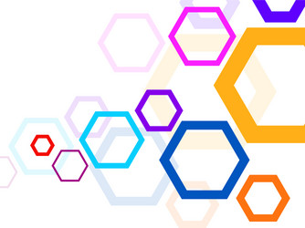 abstract hexagon background molecular structure vector image
