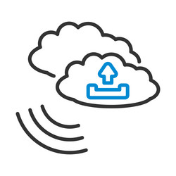 Cloud upload icon vector