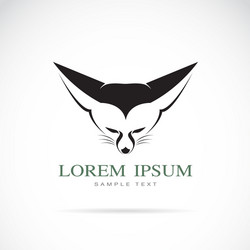 Fox Head on White Background Vector Image