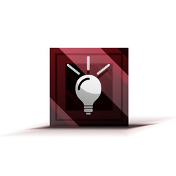 Light bulb new idea concept web button vector