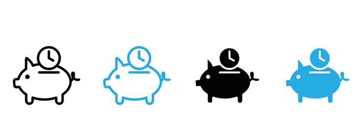 save time icon set collection for web vector image