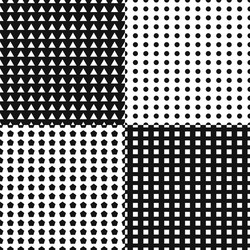 set of repeatable patterns with triangle circle vector image