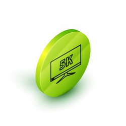 isometric line computer pc monitor display with 5k vector image