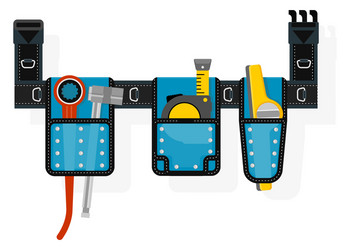 mobile tool belt with tools vector