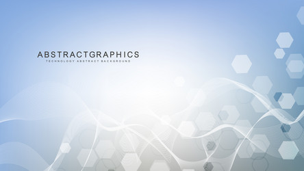 modern science background with lines dots vector image
