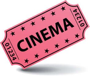 Admit one pink ticket Royalty Free Vector Image