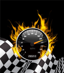 Cursed Speedometer Burning speedometer Royalty Free Vector Image - VectorStock