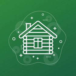 Wooden Cabin Icon - Hut vector image