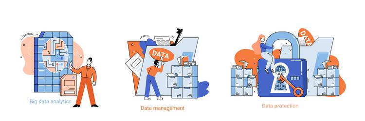 Big data analytics platform management vector