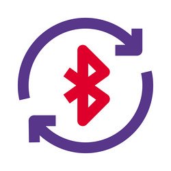 constant data transfer using bluetooth vector image