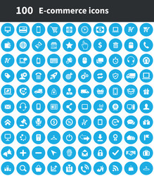 e-commerce 100 icons universal set for web and ui vector image