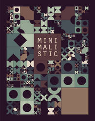Geometric Grid System with Random Symbols vector image