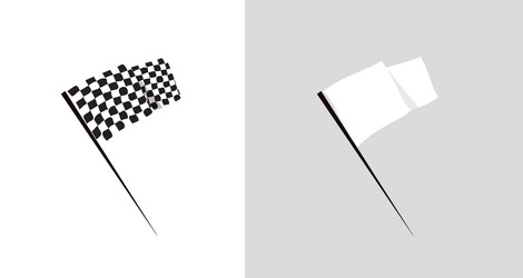 white flag isolated icon template empty vector image