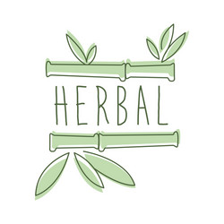 Herbal medicine logo symbol Royalty Free Vector Image
