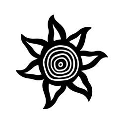 Mystic sun celestial hand vector