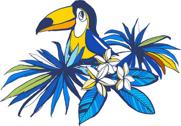 Tropical Summer Party Poster Vector Image