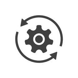 workflow icon operations procedure cog gear work vector image