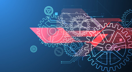 abstract technological background with glowing vector image