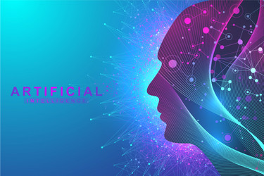 Artificial Intelligence Data Flow vector image
