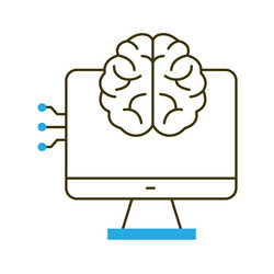 intelligent ai computing interface icon design vector image