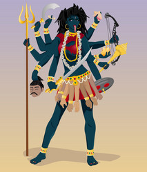 Kali - Hindu Goddess Vector Image