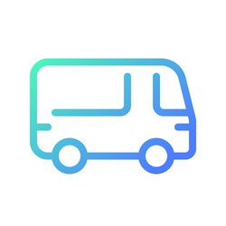bus pixel perfect gradient linear ui icon vector image