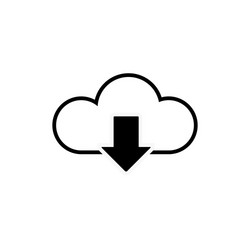 Data cloud icon backup and restore sign upload vector