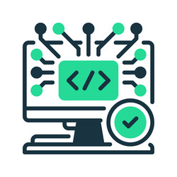 algorithm testing line icon linear style sign vector image