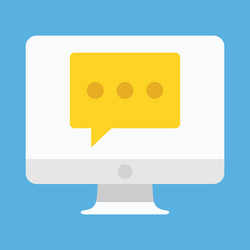 computer display chat or message icon vector image