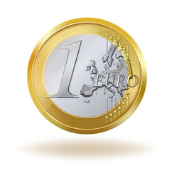 One euro coin vector