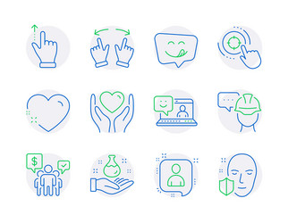 People icons set included icon as touchscreen vector