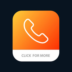 phone telephone call mobile app button android vector image