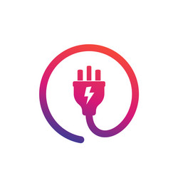 Electric plug icon Royalty Free Vector Image - VectorStock