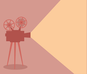 Vintage cinema projector lighting vector