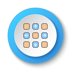 round button for web icon dancing game pad arcade vector image