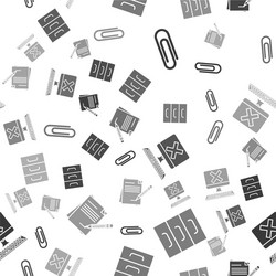set paper clip drawer with documents computer vector image