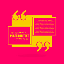 abstract concept empty speech square quote vector image