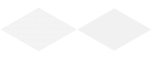 Isometric Grid Paper Dots Vector Image