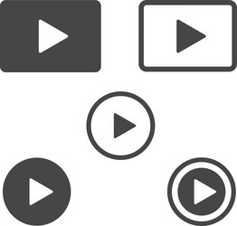 line icons for play web design elements vector image