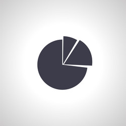 Pie chart icon circle segment analyzing diagram vector