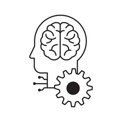 ai and human intelligence for problem solving vector image