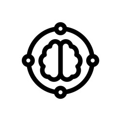 ai icon thin linear style design isolated vector image