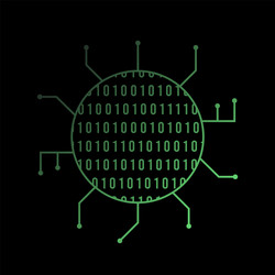 Binary Code Icon - Network Concept vector image