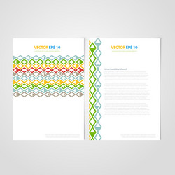 flyer template back and front design vector