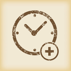 grungy add time icon vector image