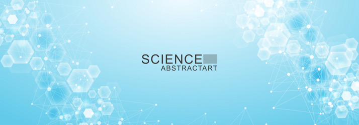 Modern abstract molecules structure for science vector