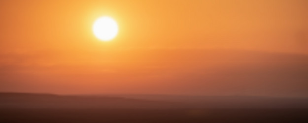 summer sunset in orange colors blurred vector